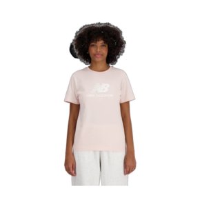 Kort�rmet T-shirt til Kvinder New Balance ESSENJERSEY LOGO WT41502 OUK Pink