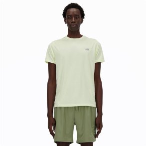 Kort�rmet T-shirt til M�nd New Balance Sport Essentials Citron