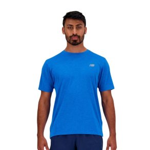 Kort�rmet T-shirt til M�nd New Balance Athletics Bl�