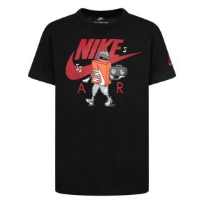 B�rne Kort�rmet T-shirt Nike Air Boxy Sort