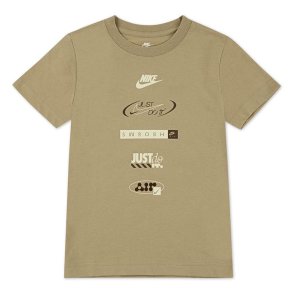 B�rne Kort�rmet T-shirt Nike Brandmark Stack Beige