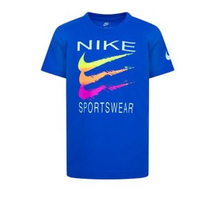B�rne Kort�rmet T-shirt Nike Sportswear Swoosh Bl�