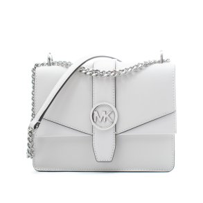 Skuldertaske Michael Kors Greenwich Hvid 20 x 18 x 6 cm
