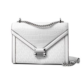 Skuldertaske Michael Kors Whitney Hvid 24 x 18 x 8 cm