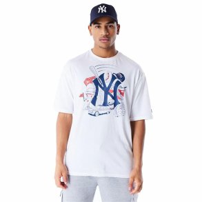 Kortrmet T-shirt til Mnd New Era MLB FOOD GRPHC OS New York Yankees Hvid