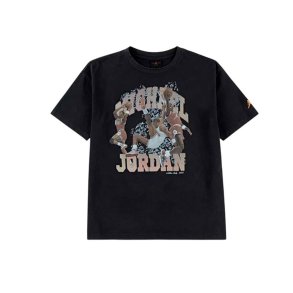 B�rne Kort�rmet T-shirt Jordan Mj Flt Ess Wsh Sort