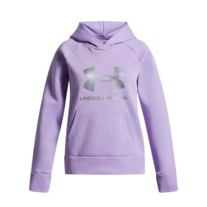 Sweatshirt med h�tte til piger Under Armour Rival Flc Shimmer Hdy Lavendel