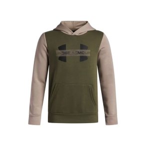 Sweatshirt med h�tte til piger Under Armour Rival Flc Cblck Grphc Hd Oliven