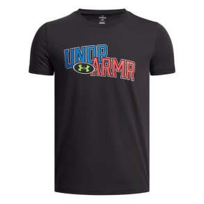 B�rne Kort�rmet T-shirt Under Armour Flame Wm Ss Sort