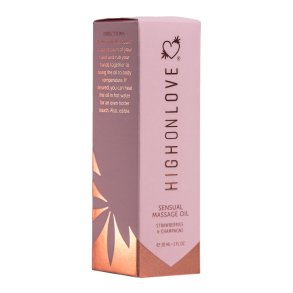 Erotisk massageolie Highonlove Jordbr Jordbr Mousserende Vin 30 ml