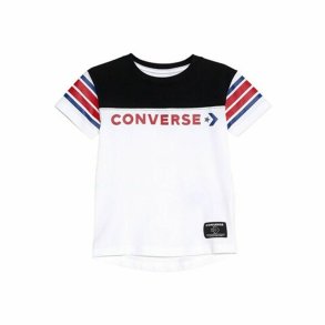 Brne Kortrmet T-shirt Converse Retro Sport Hvid