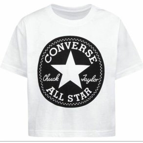 B�rne Kort�rmet T-shirt Converse Hvid