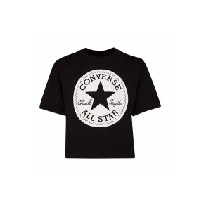 B�rne Kort�rmet T-shirt Converse Signature Chuck Patch Boxy Tee Sort