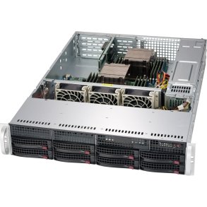 ATX Semi-t�rn kasse Supermicro CSE-825TQC-R802WB Sort Gr�