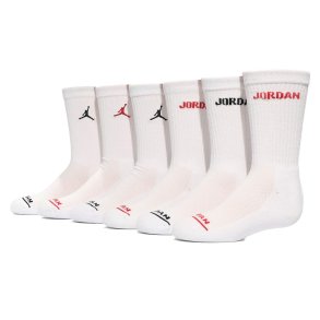 Sportsstrmper Jordan JHB JORDAN LEGEND CREW 6PK BJ0343 001 Hvid Brns 6 enheder