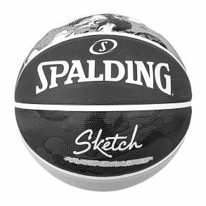 Basketball Spalding Sketch Dribble Sort Naturgummi (Strrelse 7)