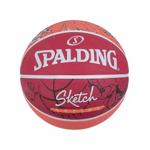 Basketball Spalding Sketch Dribble Rd Naturgummi (Strrelse 7)