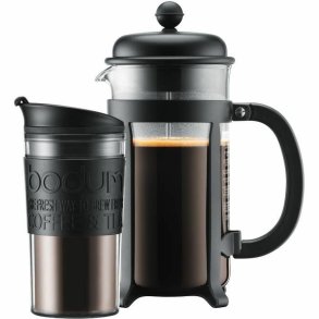 Kaffekande med stempel Bodum Sort 1,25 L 0,35 L (8 enheder)