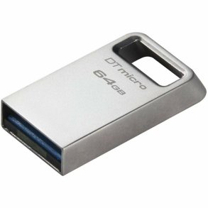 USB-stik Kingston DataTraveler Micro 64 GB Sort Slvfarvet