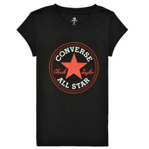 B�rne Kort�rmet T-shirt Converse CHUCK PATCH TEE 468992 A3J Sort