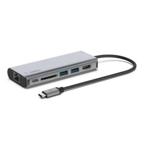 USB Hub Belkin AVC008BTSGY Slvfarvet