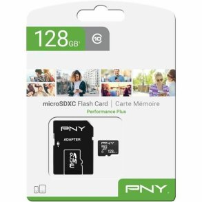 Mikro-SD-hukommelseskort med adapter PNY Performance Plus 128 GB