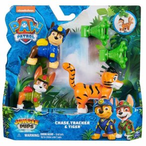 St med dukker The Paw Patrol Jungle Pups - Chase & Tracker 20,32 x 19,05 x 5,71 cm 3 Dele