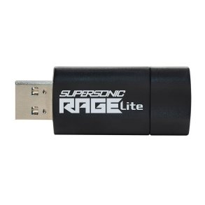 USB-stik Patriot Memory Supersonic Rage Lite Sort Sort/Bl 64 GB