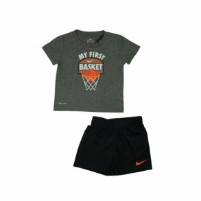 Sportstj til Brn Nike My First Basket Sort Gr 2 Dele