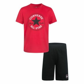 Sportstj til Brn Converse Core Tee Ft Short Sort Magenta