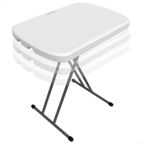 Picnic bord Lifetime Hvid St�l HDPE 66 x 71 x 46 cm