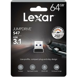 USB-stik Lexar JumpDrive S47 Sort 64 GB