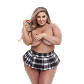 Erotisk Kostume Teachers Pet School Girl Sort Queen size