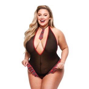 Erotisk Kostume Teachers Pet School Girl Multifarvet Queen size