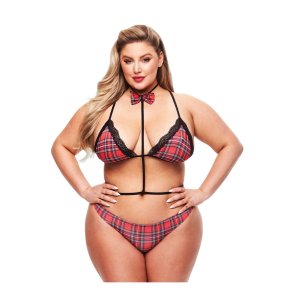 Erotisk Kostume Teachers Pet School Girl Multifarvet Queen size