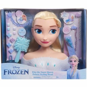 Babydukke med tilbehr Frozen Elsa Deluxe Styling Head
