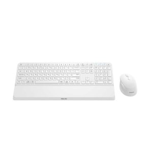 Mus og tastatur Philips SPT6607W/16 Hvid QWERTY