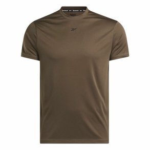 Kortrmet T-shirt til Mnd Reebok Id Train Ss Tech Tee Brun Lys brun