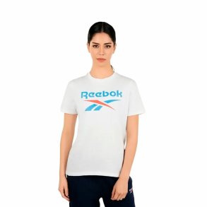 Kortrmet T-shirt til Kvinder Reebok Reebok Identity Hvid