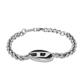 Armbnd til mnd Diesel DX1469040 Slvfarvet