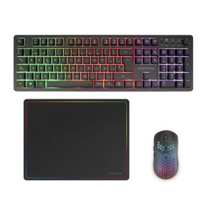 Tastatur og mus Mars Gaming MCPWX Sort Spansk Spansk qwerty