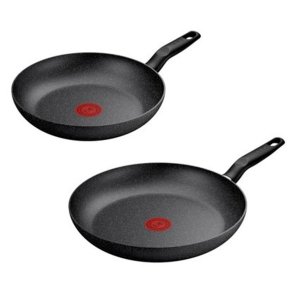 Stegepande Tefal DARK ESSENTIAL Sort Aluminium � 24 cm � 28 cm 2 Dele (2 enheder)