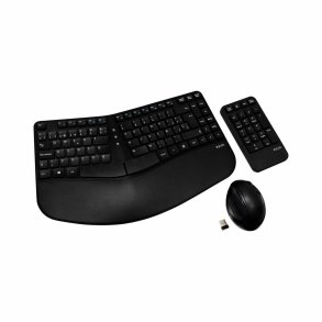 Tastatur og tr�dl�s mus V7 CKW400ES Sort Spansk Spansk qwerty