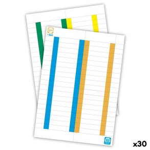 Etiketter Elba 10 Ark Multifarvet 10 Dele (30 enheder)