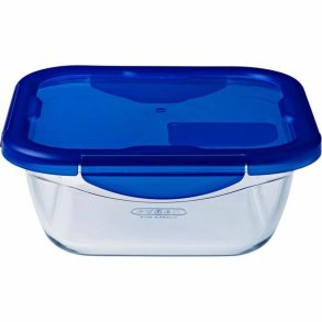 Mad Bevarelse Container Pyrex Bl� Gennemsigtig 800 ml (2 enheder)