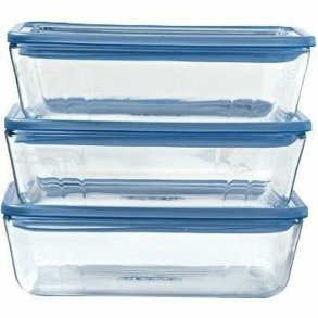 Madkassest Pyrex Bl Gennemsigtig 2,6 L 3 Dele
