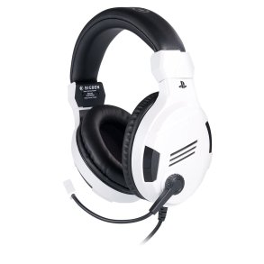 Gaming headset med mikrofon Big Ben Interactive PS4OFHEADSETV3WHITE Hvid Sort/Hvid