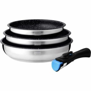 Stegepande Arthur Martin Terracotta Rustfrit stl  24 cm  20 cm  26 cm (3 enheder)