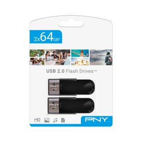 USB-stik PNY FD64GATT4X2-EF Sort 64 GB (2 enheder)