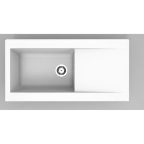 Vask med et rum og drypbakke Stradour